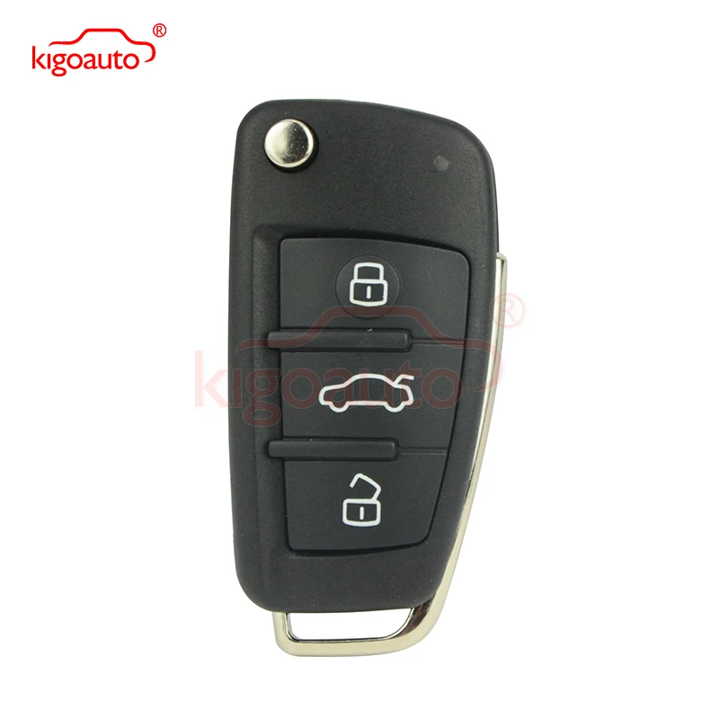 

8P0837220D flip remote key 3 button 434Mhz HU66 blade for Audi A3 TT 2007 2008 2009 2010