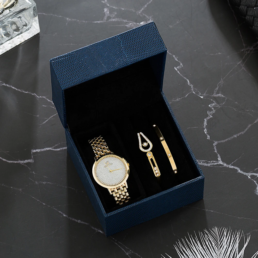 

Zonmfei Dress Female Sets Watch Women Mesh Fashion Clock rhinestones Star Sky Face Watch Luxury Brand Classical Bayan Kol Saati