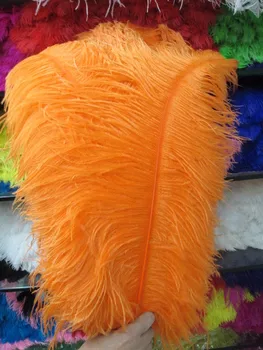 

New! Sales of high-quality 100 / Many orange ostrich feathers 55-60cm, DIY wedding decorations / decorative home accessories.