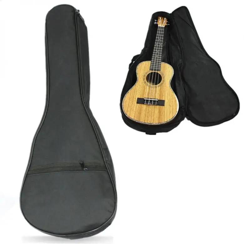 SLADE 23 Inch Black Portable Ukulele Bag Soft Case Gig Cotton Waterproof Bag Single Shoulder Backpack Padded Musical Instrument