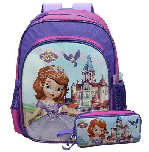 Sofia the First Princess Sofia Backpack School Bags With Pencil Case