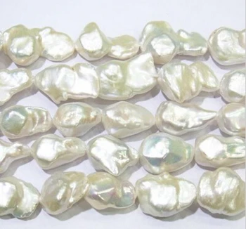 

Free shipping shitou 00514 Gorgeous Genuine Freshwater Pearl Baroque white