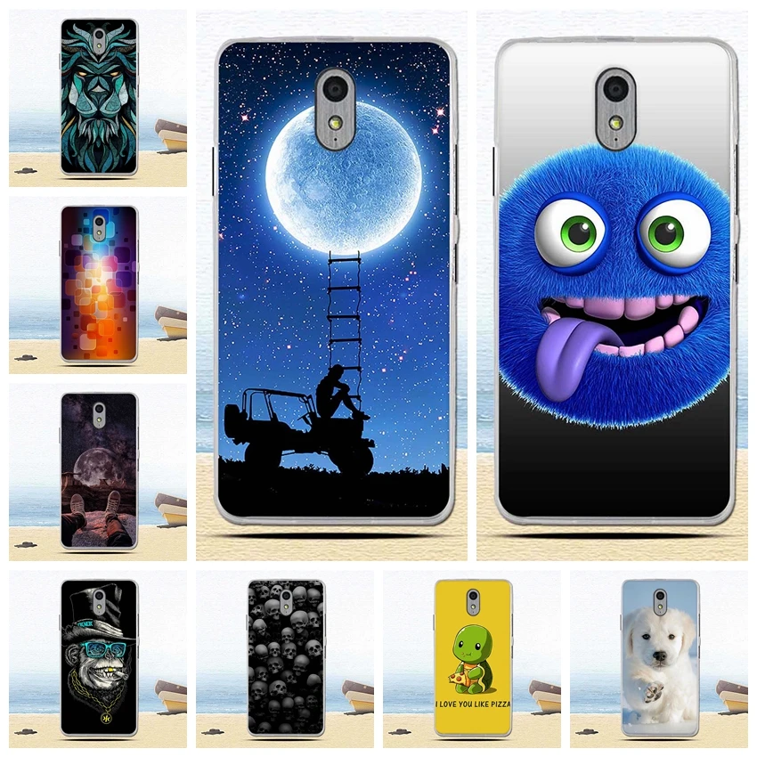 

Luxury Phone Case For Lenovo Vibe P1M P1ma40 5.0 inch Patterned TPU Silicone Phone Cover Cartoon Moon Blue Protective Cases capa