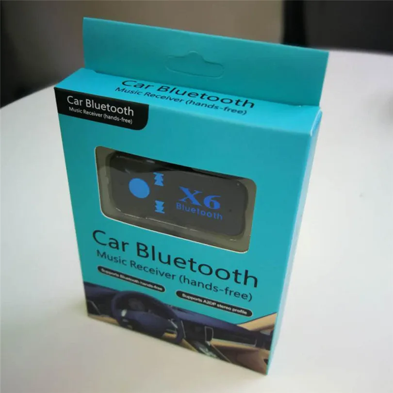 Wireless Bluetooth X6 Mini 4.1 Aux Audio Receiver Adapter 3.5mm Car Mp3 Music Receiver Support TF Card USB Cable Charging 30NT08 (1)