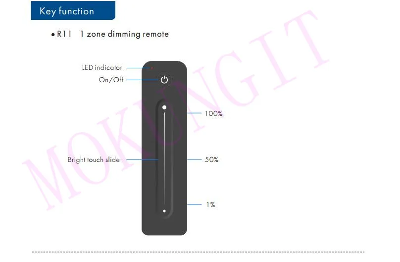2,4 г яркость пульт дистанционного управления R11 диммер работает с V серии беспроводной приемник/сенсорная панель; СВЕТОДИОДНЫЙ монохромный пульт дистанционного управления