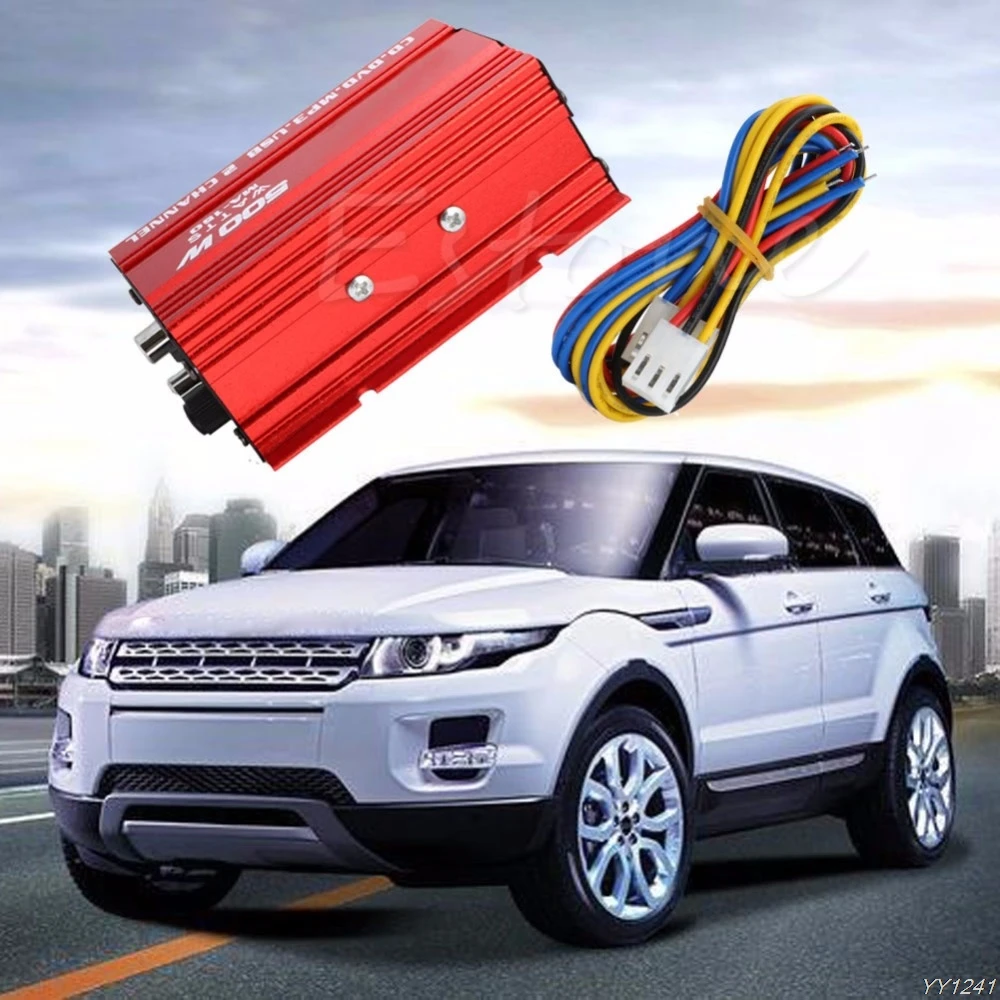 

500W Hi-Fi Stereo Audio Amplifier AMP For Car Motorcycle 2-CH Mp3 Mp4 Car Interior Electronics- G6KC
