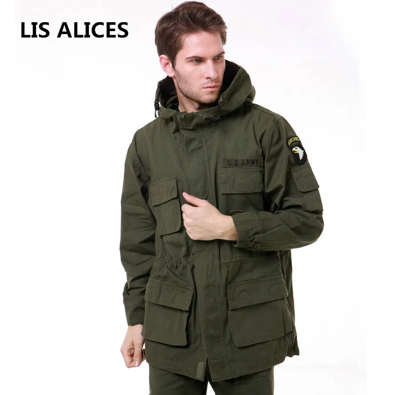 

LIS ALICES 2018 NEW Men Military Style Tactical Jackets For Men Pilot Coat US Army 101 Air Force Bomber Jacket Coat