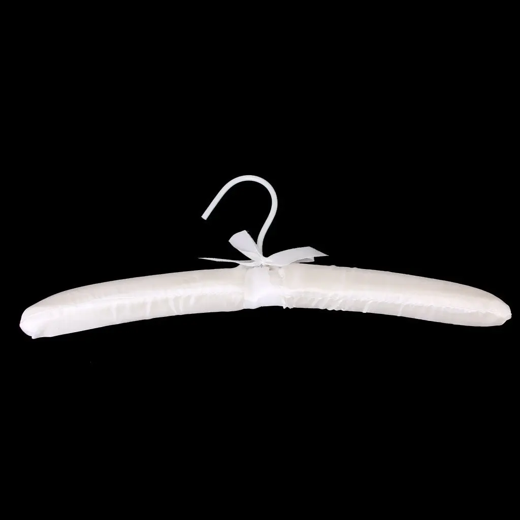 LHBL 5 X белый сатин мягкий крючок-вешалка для одежды