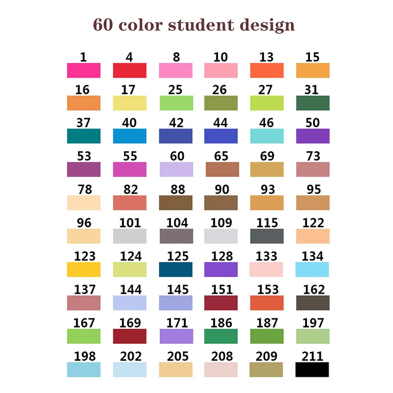 TOUCHNEW30/40/60/152 цвет алкоголь Марк школьные принадлежности товары для рукоделия арт марки copic mark товары для рукоделия для художника маркер для белой доски - Цвет: 60 color students