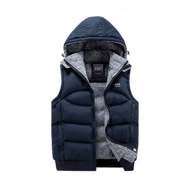 Пальто Мужская зимняя теплая одежда для мужчин DB058 - Цвет: dark blue