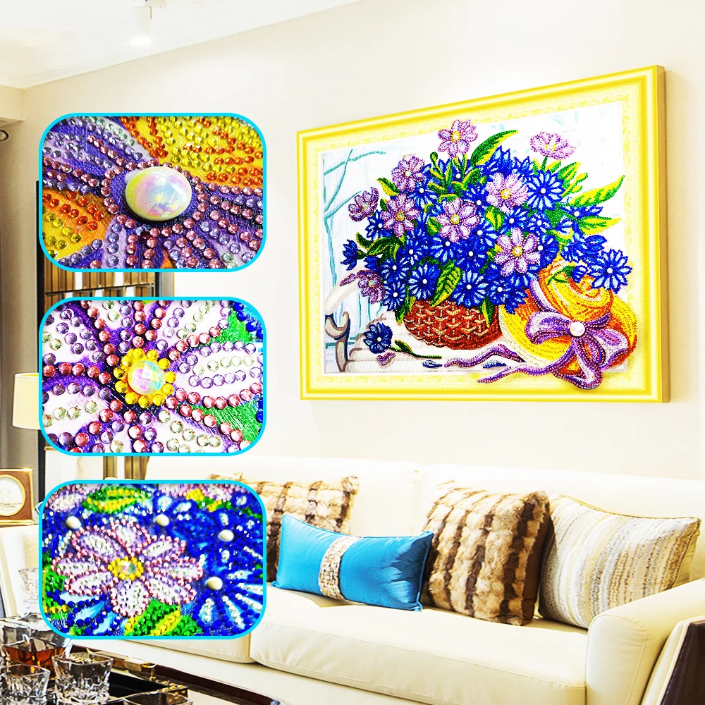 

Special Shaped Diamond Embroidery Basket Hat Pattern Rhinestone 5D DIY Diamond Painting Cross Stitch Diamond Home Decor