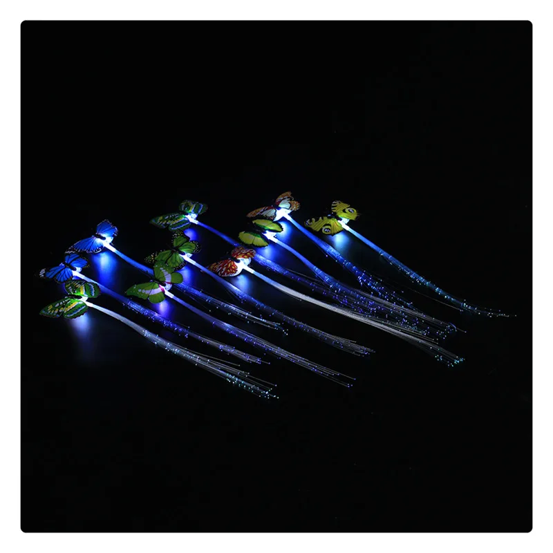 

WUIY LED Glowing Butterfly Wigs Braid 3PCS