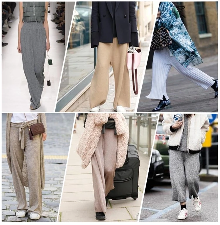 Осенне-зимние женские мягкие восковые удобные кашемировые брюки верблюжьего цвета, женские чистые трикотажные широкие брюки, повседневные свободные женские брюки