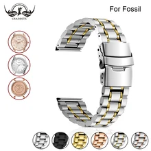 Stainless Steel Watch Band for Fossil 16mm 18mm 20mm 22mm 24mm Men Women Metal Strap Belt Wrist Loop Bracelet Silver Black + Pin Stainless Steel Watch Band for Fossil 16mm 18mm 20mm 22mm 24mm Men Women Metal Strap Belt Wrist Loop Bracelet Silver Black + Pin