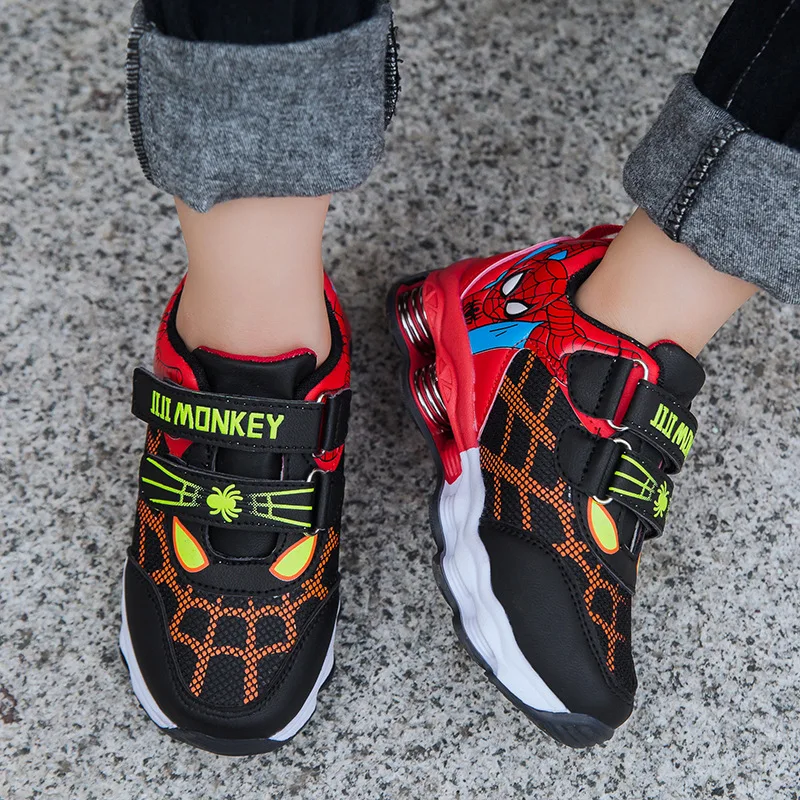 Spiderman Shoes for Kids - Fashionable Boys Sneakers with Soft Sports Running Design and Spring Breathable Material image 4