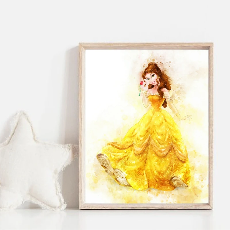 Watercolor Princess Canvas Prints