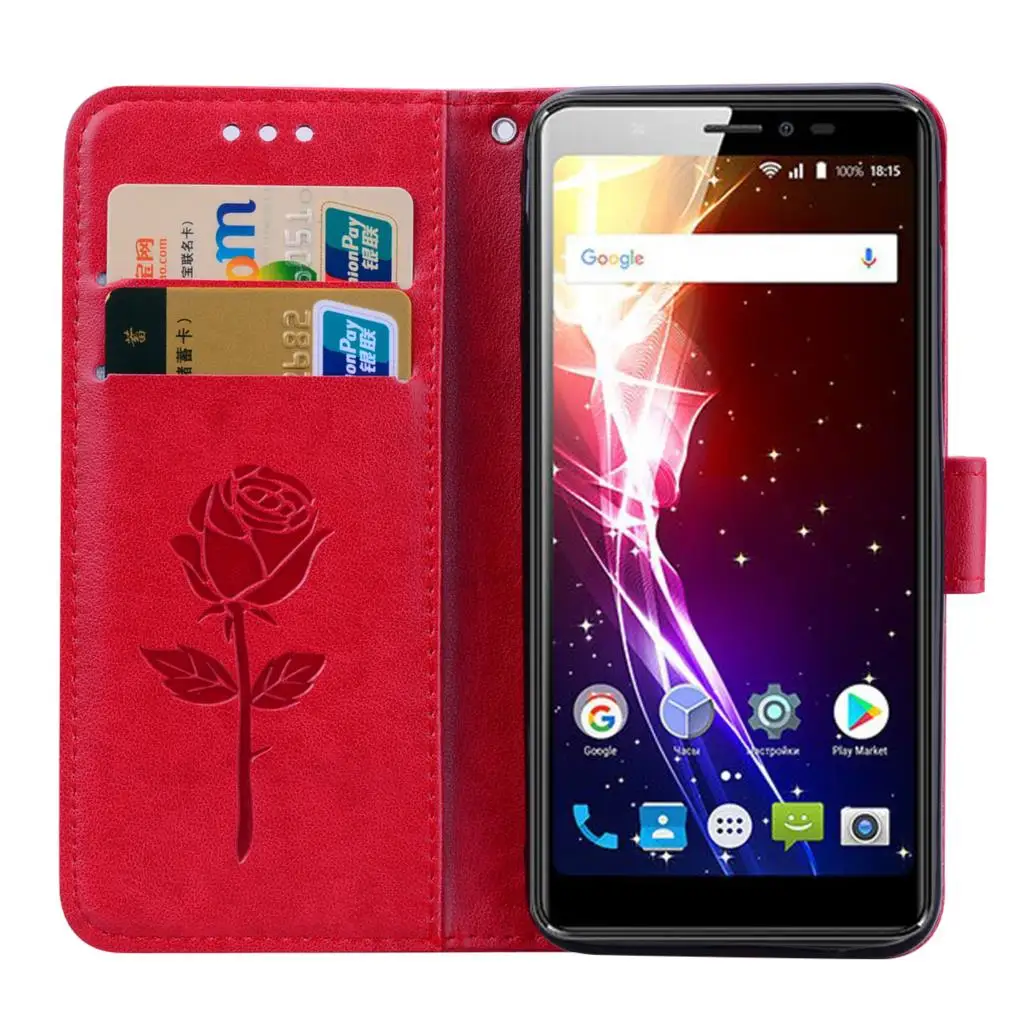 BQ BQ-5500L Advance Case Protection Stand Style PU Leather Flip Silicone Back Cover For BQ 5500L Advance Phone Wallet Capa Bag