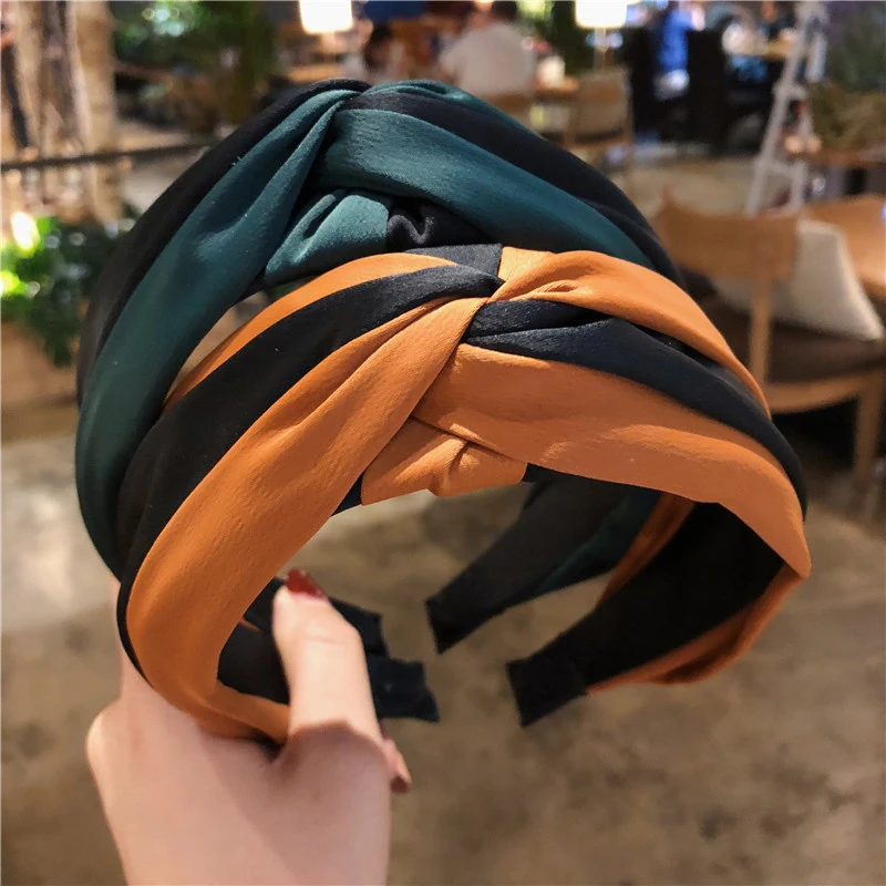 

Suede Headband Vintage Cross Knot Elastic Hair Bands for Women Lady Spring Summer Handmade Bowknot Hair Hoop Hair Accessories