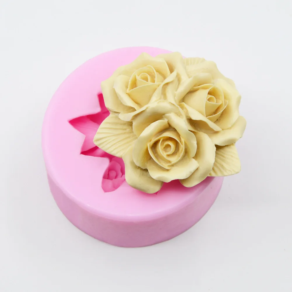 Soap Mold Rose Flower Silicone Soap Making Mould Candle Mold DIY Handmade Mold 