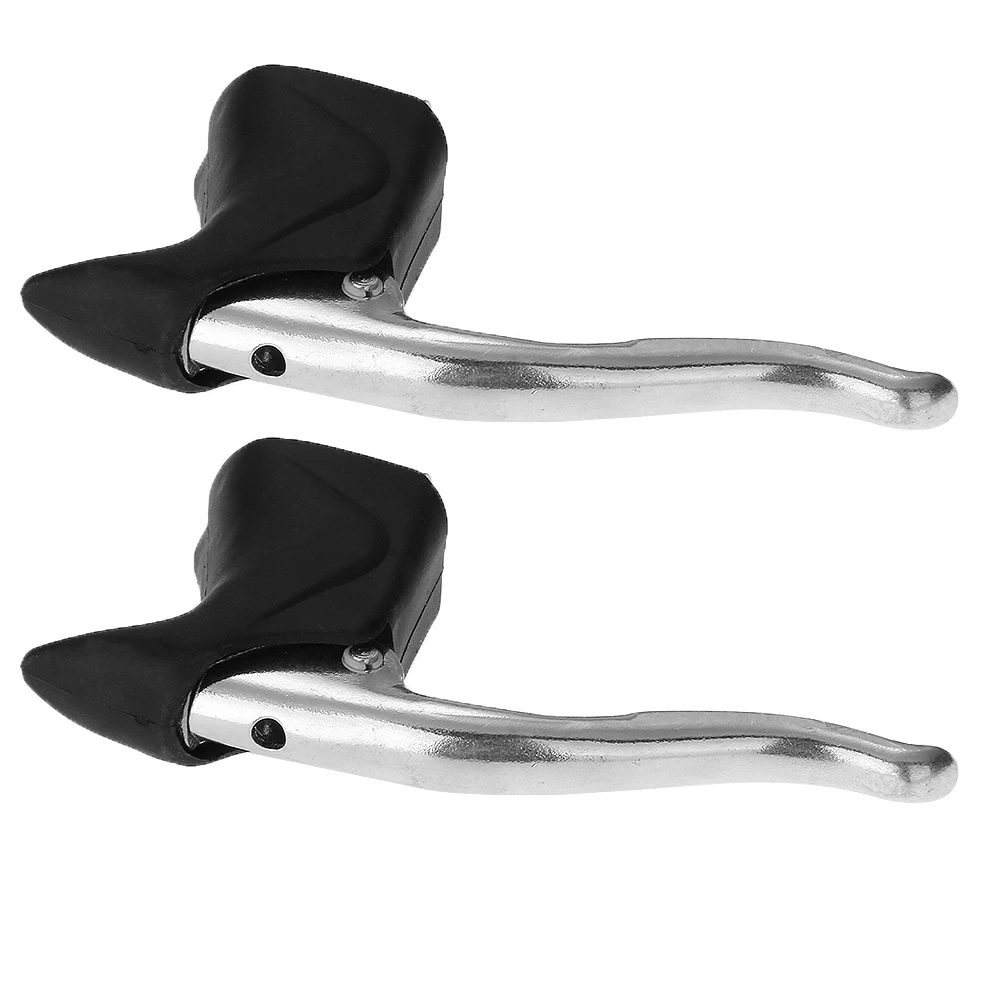 TOMOUNT 2X Brake Lever for Road Racing Bicycle Metal Rubber Bike Sports Metal Rubber Brakes