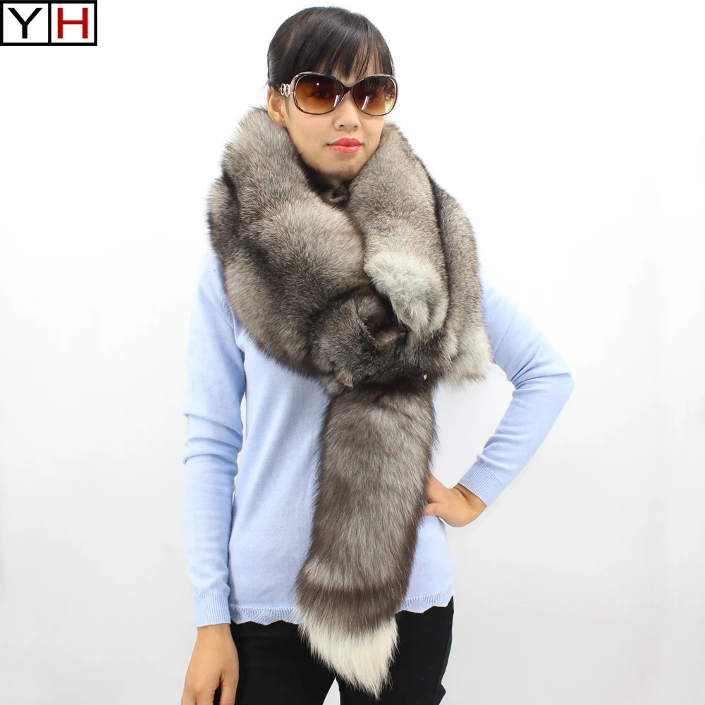 Aliexpress.com : Buy Women silver fox fur scarf fashion elegant warm