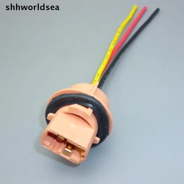 Shhworldsea 12 см 20AGW медный кабель 10 шт./лот T20 автомобильный патрон лампы держатель