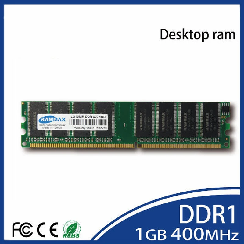 

1GB kit (1GBx2) DDR PC3200 DESKTOP Ram Memory Modules (184-pin LO-DIMM 400MHz) high compatible with all brand motherboards of PC