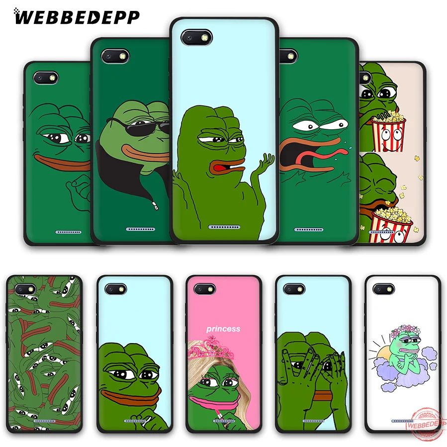 

WEBBEDEPP the Frog meme pepe Soft Phone Case for Redmi Note 8 7 6 5 Pro 4A 5A 6A 4X 5 Plus S2 Go Cases