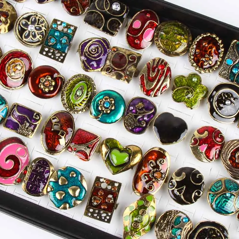 

wholesale 10pcs/lots alloy Ring Fashion Unisex Retro Geometric Rings