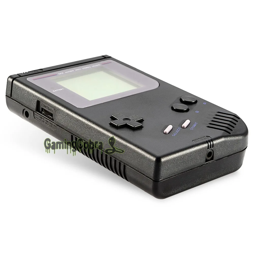 Black Solid Full Housing Shell Buttons with Screen Len for Nintendo DMG-01 Gameboy - GBF003
