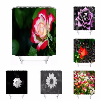

Bath Curtain For Bathroom Custom Garden Flower Spring Nature Home Decor Shower Curtain Waterproof Fabric Hooks #180417-01-51
