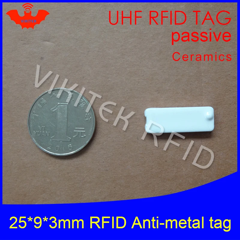 UHF Радиочастотная Идентификация анти-металл бирка 915 МГц 868 МГц Alien higgs3 EPCC1G2 6C несущая 25*9*3 мм прямоугольная керамика смарт-карты пассивные RFID метки