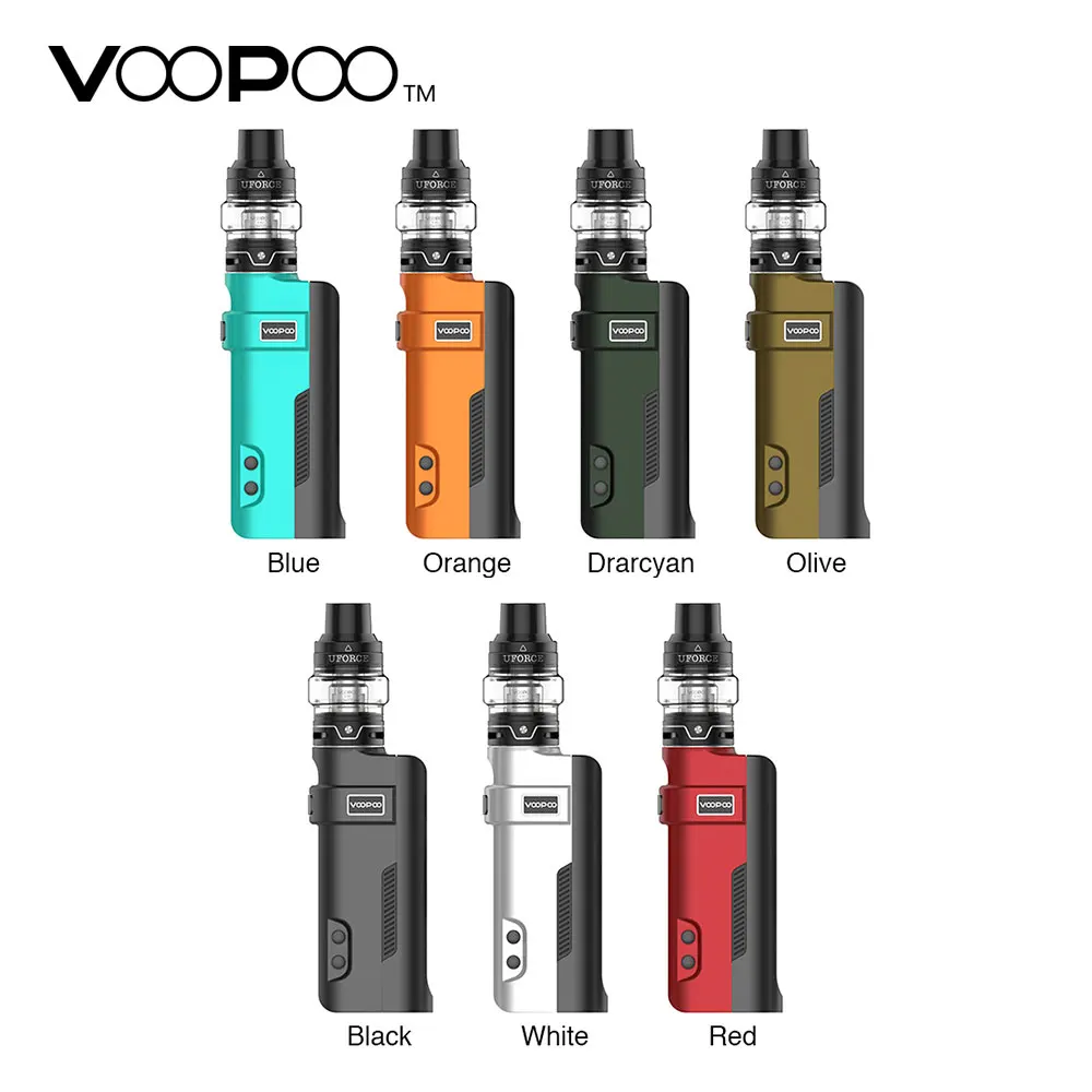 Preise Original VOOPOO REX 80 W TC Kit 2 ML UFORCE Tank GEN. FIT Chip Angetrieben durch Einzelne 18650 Batterie Keine Batterie Ecig Vape Kit VS Drag 2