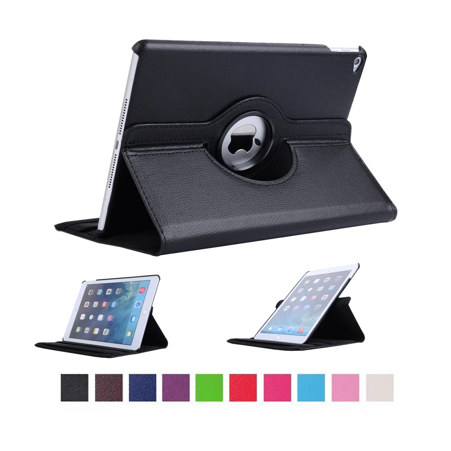 

For iPad Air 2 Case Stand Feature Luxury 360 Rotating PU Leather Case Cover for iPad Air 2 iPad 6 Coque Funda