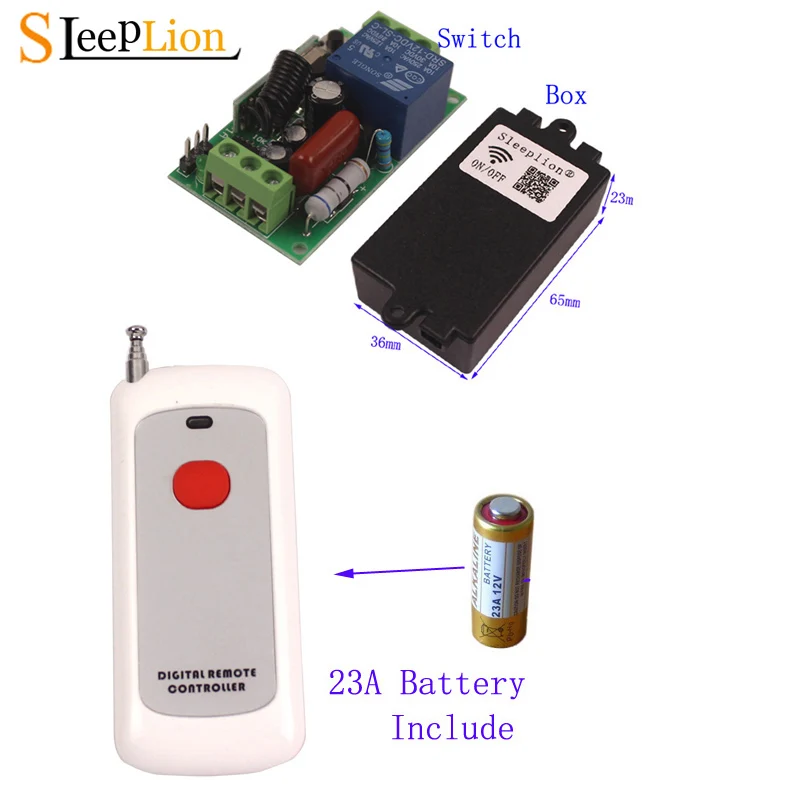 

Sleeplion 110V Switch With Remote Control Relay Universal Remote Control For Light Garage Door Switch Module 220V 433/315MHz