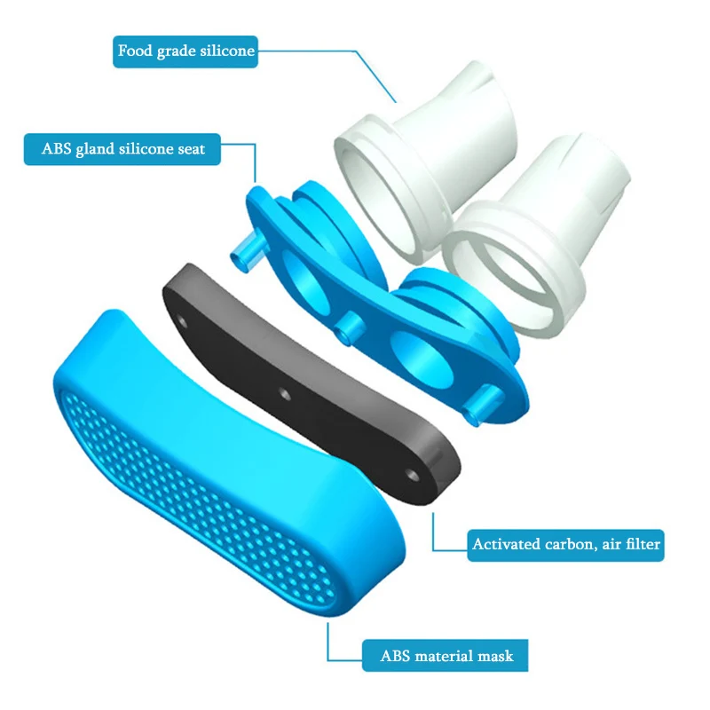 2 size/sets Upgrade Anti-snore Nose Vents Snoring Aid Activated Carbon Filter Mini Sleeping Aid Device Anti Snore Nose Clip