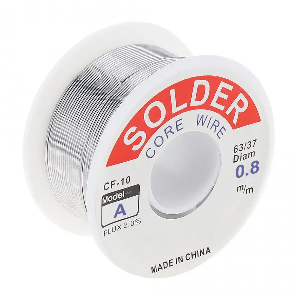 

100g 0.8mm/1.0mm/1.2mm Tin Fine Wire Core 2% Flux Reel Welding Line Solder Wire with Rosin and Low Melting Point