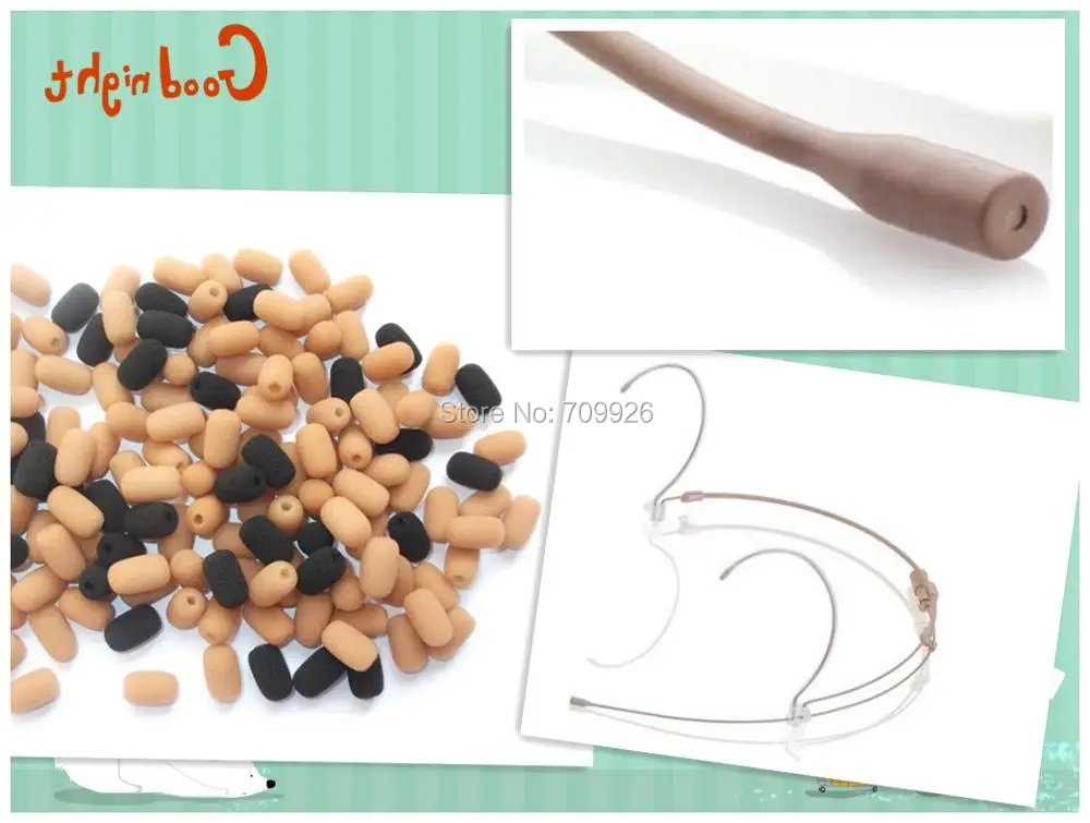 Lavalier Microfone Espuma Pára-brisas Cor Bege mm Diâmetro Interno 12 mm Comprimento Interno 10 Pcs por Lote Singapore Post - Image 6