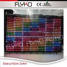 Используется светодиодный экран p10cm светодиодная завеса для зрелищных мероприятий огнеупорные, бархатные Ночные Клубные шторы