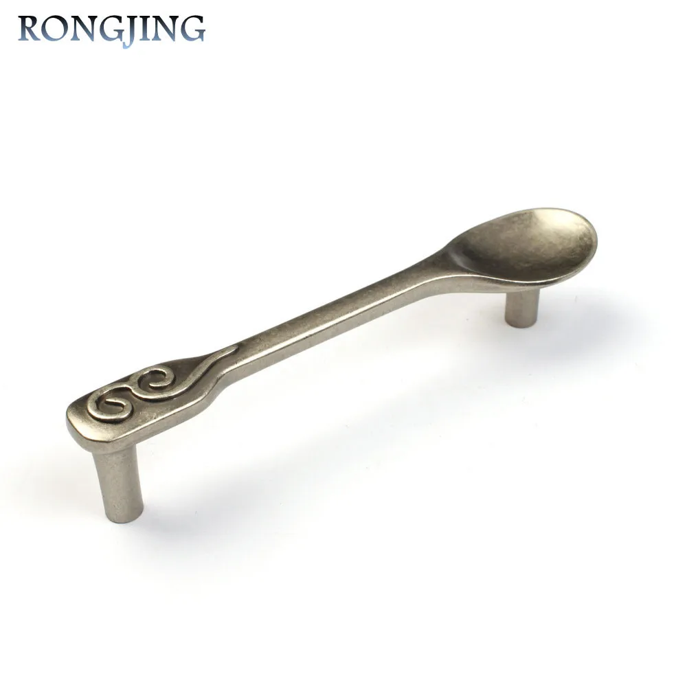 Antique Silver 96mm Spoon Fork Knife Kitchen Cabinet Handles 9