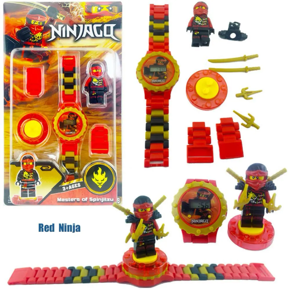 Super Hero Watch Building Blocks Ninjago Marveling Avengers Figures Bricks Funny Toys for Children Compatible LegoING Watch Gift