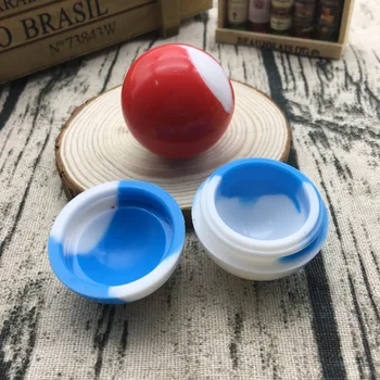 

Rich Style Ball Shape Round Shape Silicone Container Nonsolid Color Pure Color Dry Herb Jars Dab for Dry Herb Wax Vaporizer