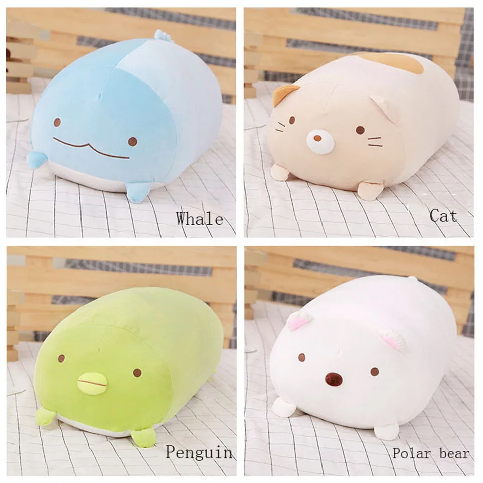 Плюшевые подушки Peluches Sumikko Gurashi чучело Kawaii мягкие игрушки для сна компаньон Pusheen