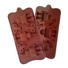 Moule à gâteau en Silicone, Type Robot, à chocolat, à gelée, ustensiles de cuisson D512