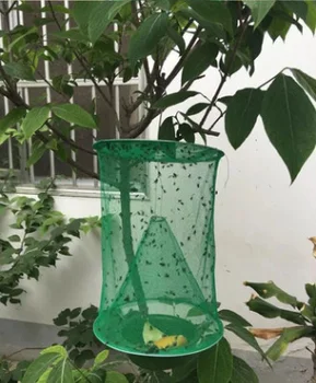 

2019 Hot sale Pest Control Reusable Hanging Fly Catcher Killer Flies Flytrap Zapper Cage Net Trap Garden Home Yard Supplies