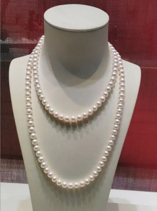 

genuine white south seas pearl necklace 40inch s925 (9.13)