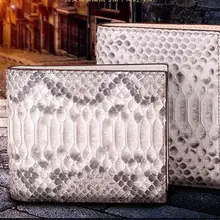 Натуральная/натуральной кожи питона кожа Двойные Кошельки и портмоне Для мужчин/Для женщин+ качество роскошь Для мужчин кошелек бежевые, черные деньги случае