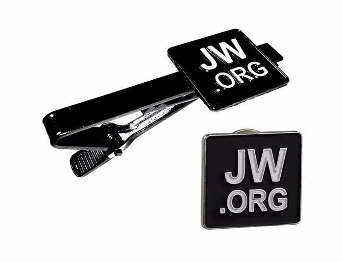 

JW.ORG LAPEL PIN TIE CLIP SET BLACK