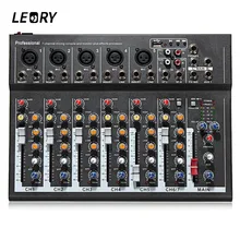LEORY Professional Digital Microphone font b Sound b font Mixing Console 48V Phantom Power 7 Channel