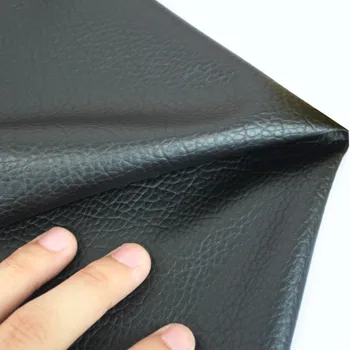 

Faux Leather Fabric Black Litchi Grain PU Leather Material For Handmade Purse Textile Decoration Craft